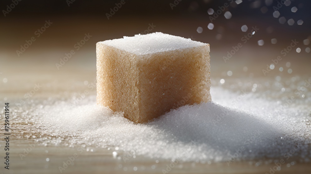 sugar cubes on a gray background, close-up, macro sugar cubes on a gray background, close-up, macro