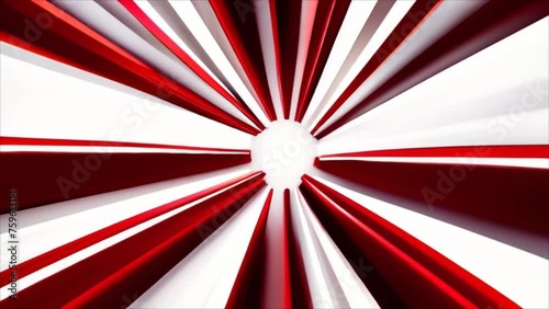Wallpaper Mural Video, abstract background. Red  lines move on a white background. AI generative. Torontodigital.ca