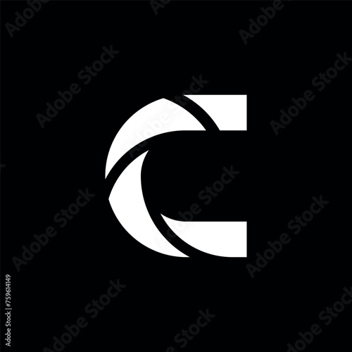 Letter C minimalist logo icon design
