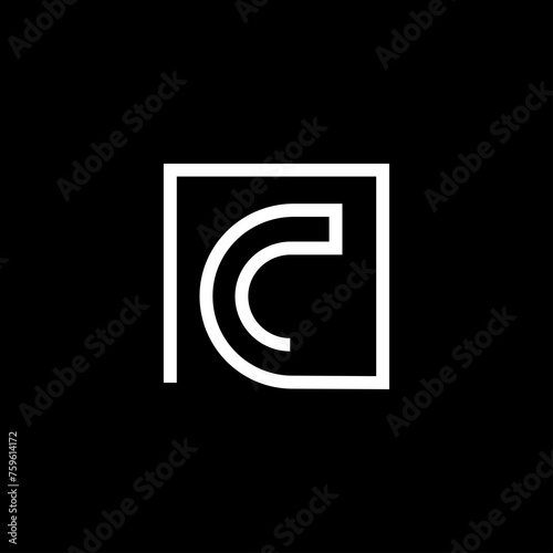 Letter C minimalist logo icon design