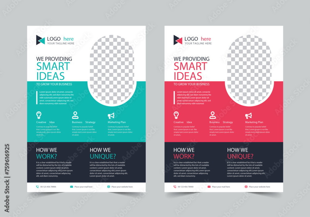 Business Flyer Template | A4 | Print Ready - obrazy, fototapety, plakaty 