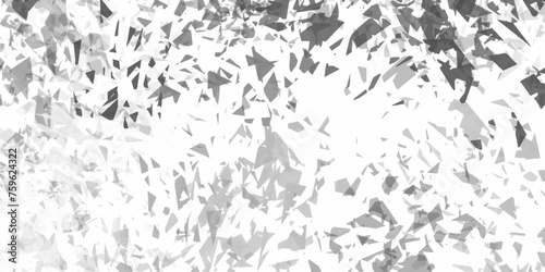 Grunge texture white and black. Light gray vector background with polygonal forms sketch abstract to create distressed effect. Black crumbled paper with stains.
