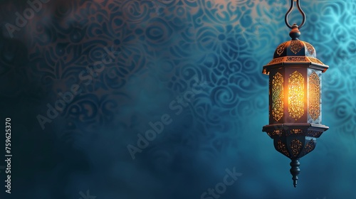lantern with ramazan mubarak islamic background