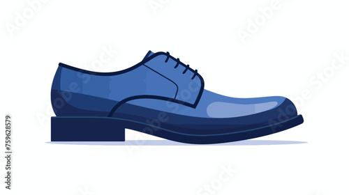 Shoe side view vector icon on white background. Flat