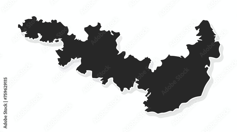 SINGAPORE soft black map with white detail isolated