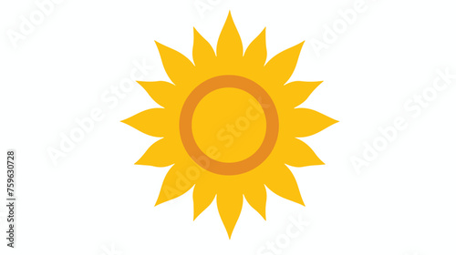 Sun icon. sign design  sillouette icon flat vector