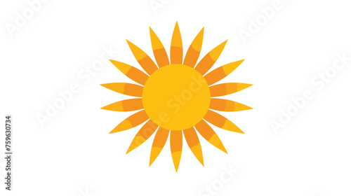 Sun icon. sign design  sillouette icon flat vector