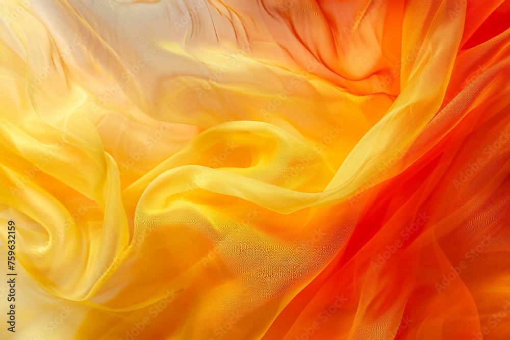 Close-Up of Yellow and Orange Fabric Close-Up of Yellow and Orange Fabric