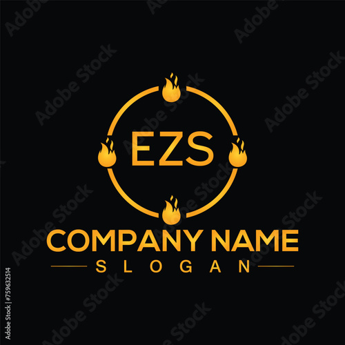 Alphabet letter EZS creative logo design