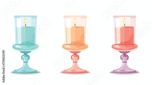 Vector illustration of candle holder flat vector is