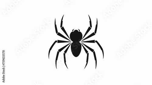 Vector Image of spider icon black and white color w