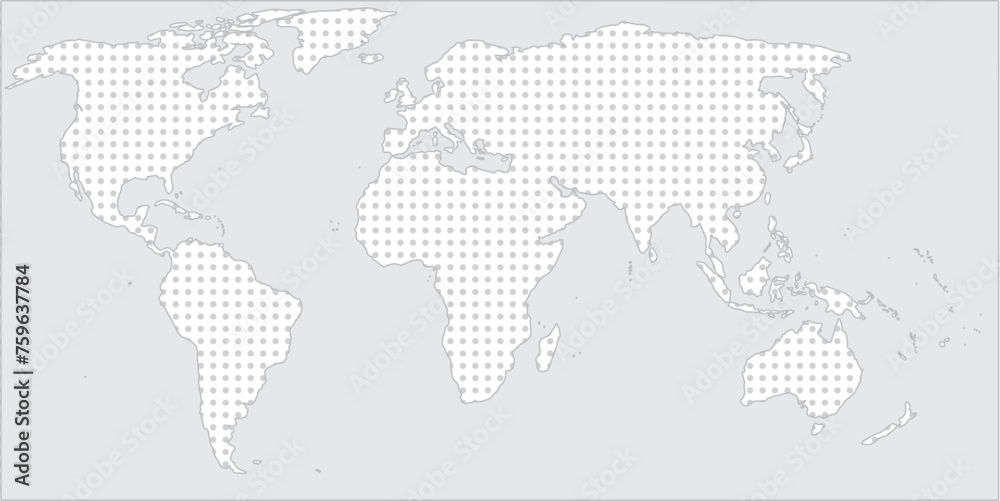 Fototapeta premium Dotted world map