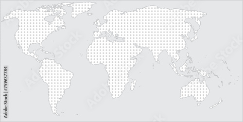 Dotted world map