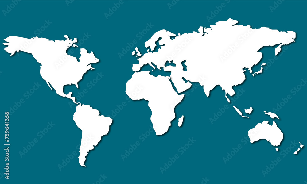 World map vector illustration. World map symbol or icon. World travel destinations.