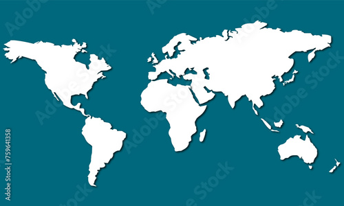 World map vector illustration. World map symbol or icon. World travel destinations.