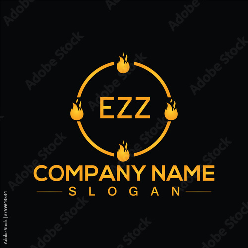 Letter EZZ logo design template for your company photo