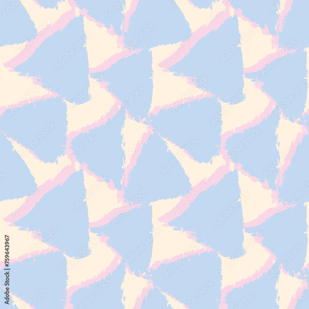 Pastels Geometric Triangles Seamless Pattern Design