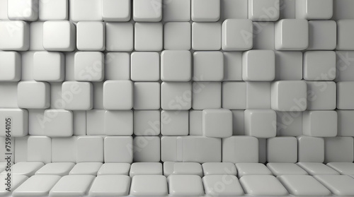 Bright white abstract hexagon wallpaper or background - 3d render. generative.ai