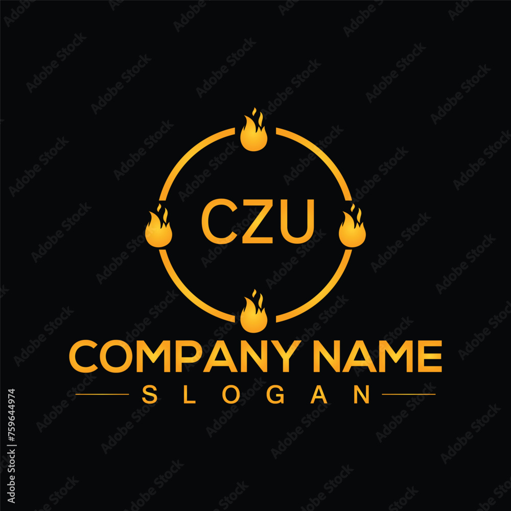 Letter CZU unique logo design for brand awareness - obrazy, fototapety, plakaty 