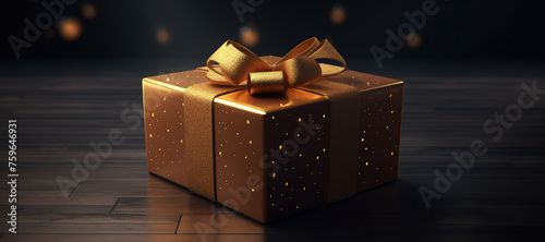 luxury gold gift box with ribbon 44