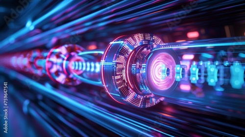 Detailed diagram demonstrates intricate design of fiber optic cable syste