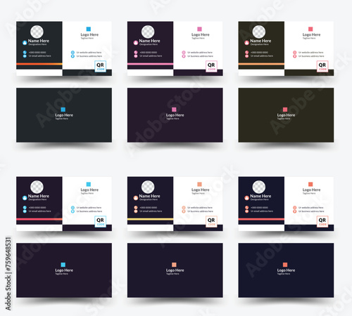 Business card use for business and personal, Unique business card design, Double sided business card design, Visiting card , Corporate business card design, Color variation business card design.