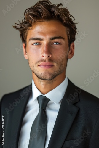 beautiful business man isolated