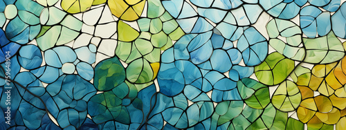 Colorful Abstract Stained Glass Design