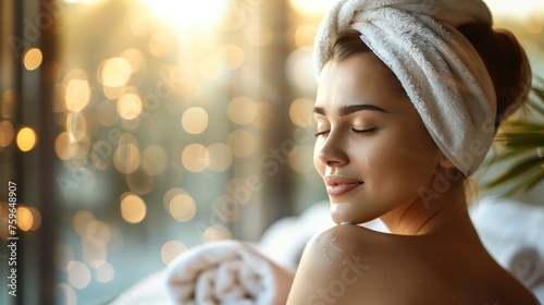A lovely young woman at the spa salon
