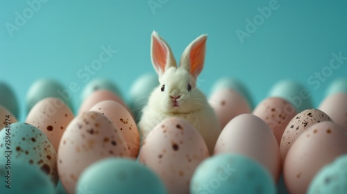 A charming and imaginative photo featuring Easter eggs