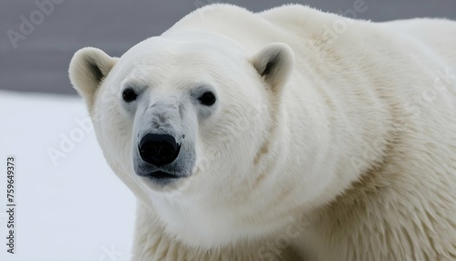 A Polar Bear With Its Head Tilted Curious About S