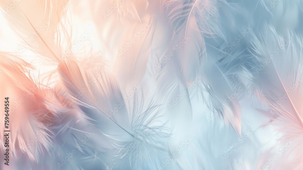 Abstract wallpaper adorned with soft feather patterns in close proximity Abstract wallpaper adorned with soft feather patterns in close proximity