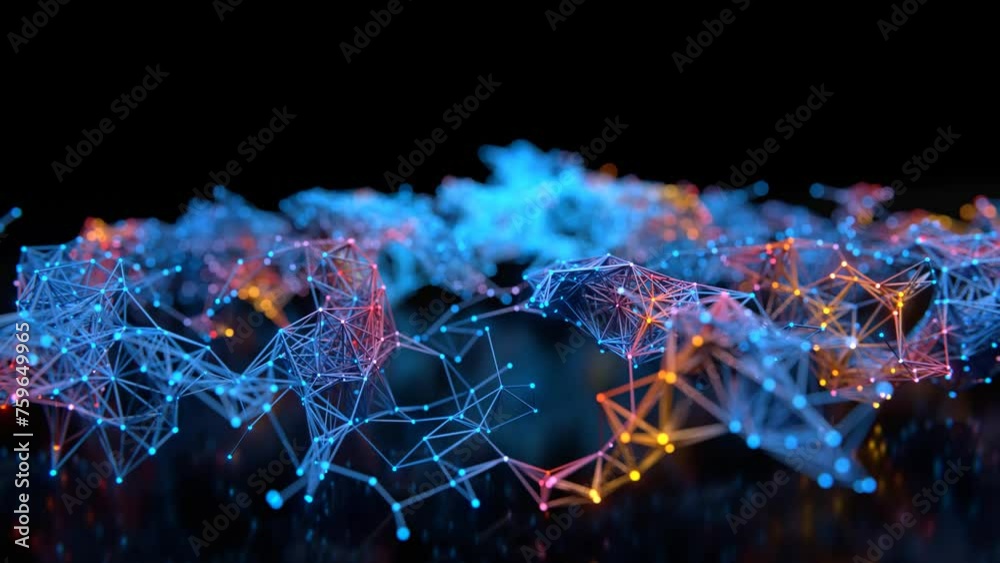 large data processing. Artificial intelligence AI