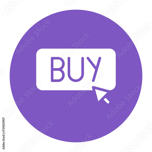 Click Purchase icon vector image. Can be used for Gaming Ecommerce.