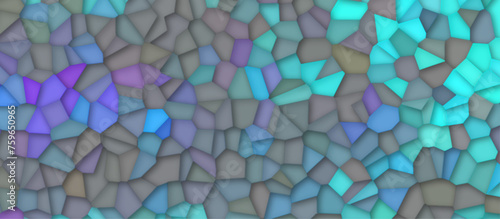 colorfull stains broken glass tile background textrue. geometric pattern with 3d shapes vector Illustration. multicolor broken wall paper in decoration. low poly crystal mosaic background.