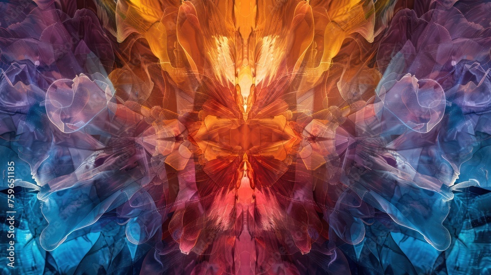 Abstract wallpaper inspired by the brilliance of gemstones - obrazy, fototapety, plakaty 