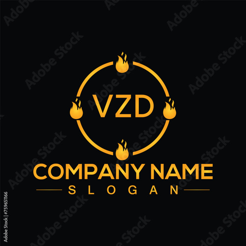 Letter VZD logo design template vector for corporate business