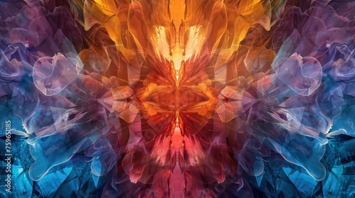 Abstract wallpaper inspired by the brilliance of gemstones