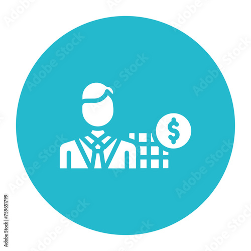 Broker Dealer icon vector image. Can be used for Crowdfunding.