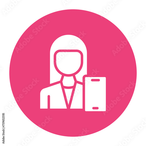 Millennial Female icon vector image. Can be used for New Media.