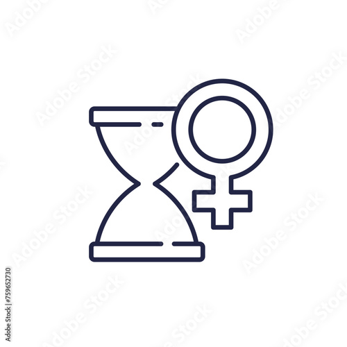 menopause icon in line style