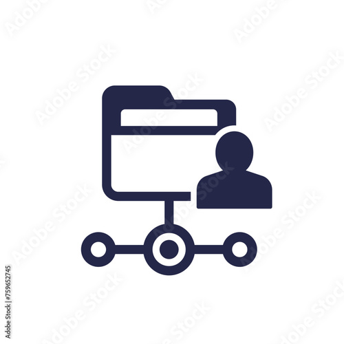 user directory, folder icon on white