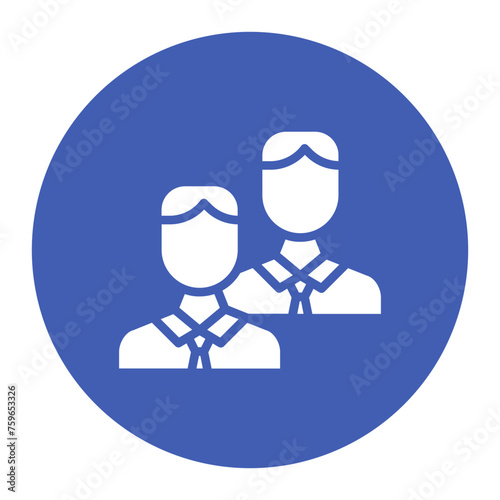 Duo icon vector image. Can be used for Battle Royale.