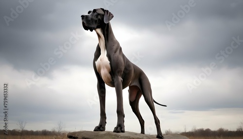 A Majestic Great Dane Standing Tall Upscaled 4