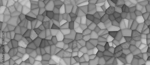 gray stains broken glass tile background textrue. geometric pattern with 3d shapes vector Illustration. gray broken wall paper in decoration. low poly crystal mosaic background.