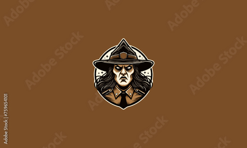 witch angry vector illustration flat design photo
