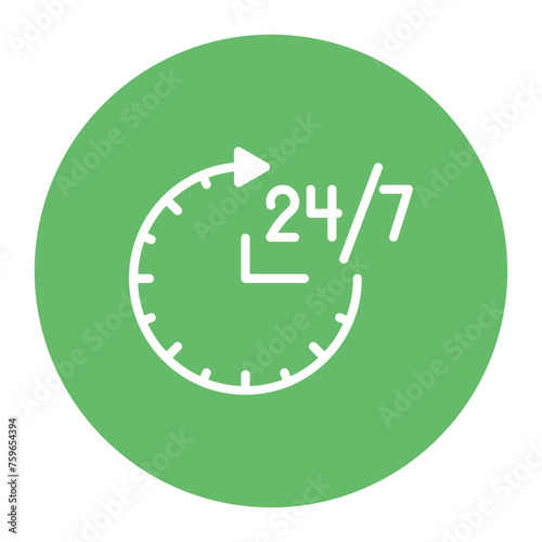 Open Every Day icon vector image. Can be used for Museum.