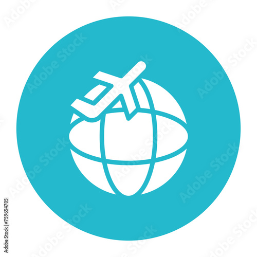 International Flight icon vector image. Can be used for Airline.