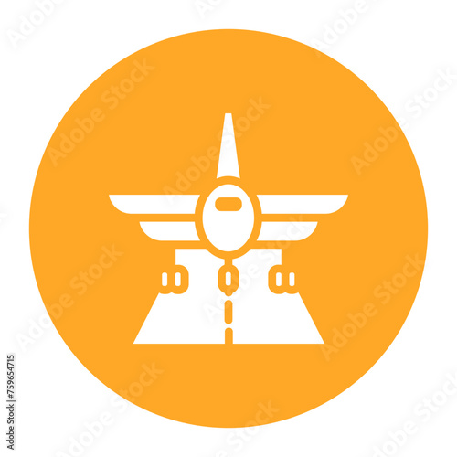 Landing icon vector image. Can be used for Airline.