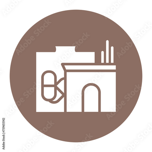 Pharmaceutical Industry icon vector image. Can be used for Industry.